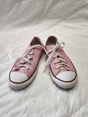 💖 Converse Chuck Taylor All Star Pink Sparkle Glitter Low Tops | Junior Size 3